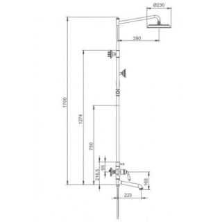 Душевая стойка Gappo G2488 хром